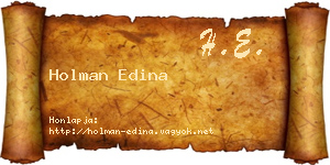 Holman Edina névjegykártya