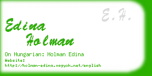 edina holman business card